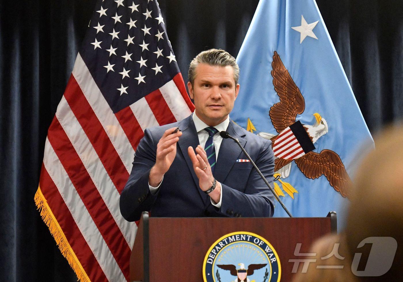 본문 이미지 - 피트 헤그세스 미국 국방장관. 2026.03.05. ⓒ AFP=뉴스1