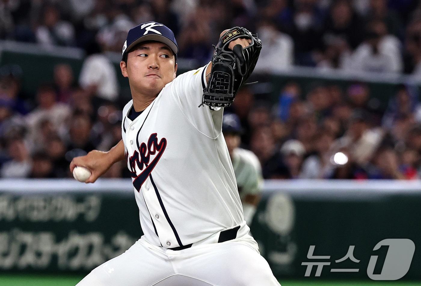 본문 이미지 - 2026 WBC에 출전한 고우석. 2026.3.8 ⓒ 뉴스1 구윤성 기자