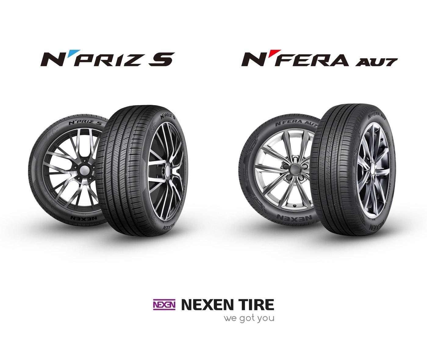 본문 이미지 - 넥센타이어가 기아 신형 소형 SUV '디 올 뉴 셀토스'에 공급하는 신차용 타이어 엔프리즈 S'(N'PRIZ S·왼쪽)와 '엔페라 AU7'(N'FERA AU7·오른쪽)의 모습(넥센타이어 제공). 2026.3.9.