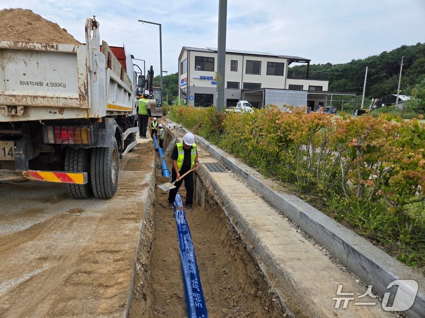 본문 이미지 - 노후상수도 정비사업 관련 사진.(K-water 한강유역본부 제공. 재판매 및 DB금지)/뉴스1