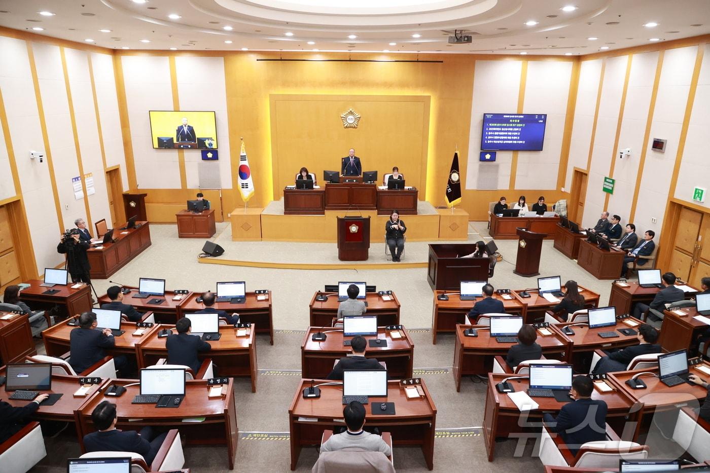 본문 이미지 - 충주시의회 임시회.(충주시의회 제공. 재판매 및 DB금지) 