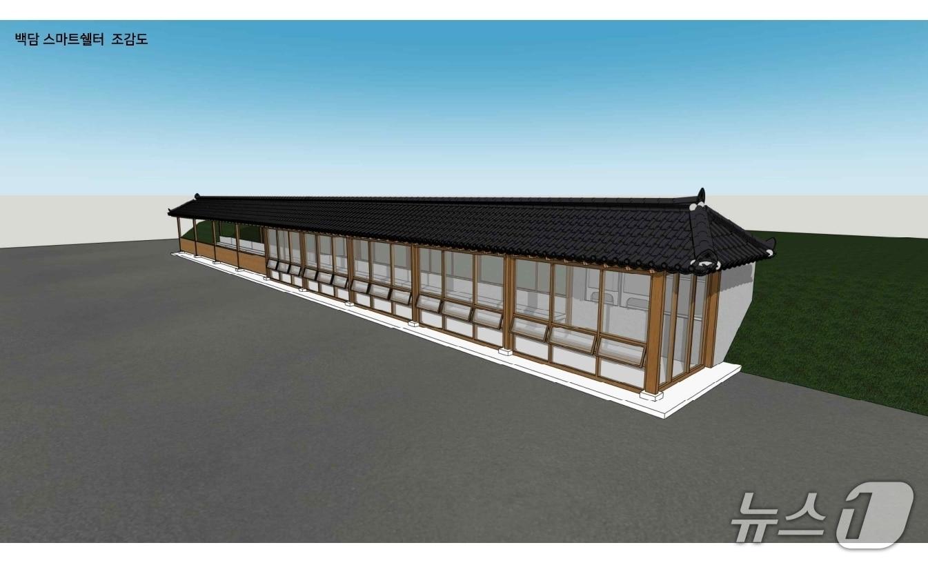 본문 이미지 - 첨단 편의시설을 갖춘 '스마트쉘터'로 전면 개편되는 인제 백담사 종점 버스정류장.(인제군 제공. 재판매 및 DB금지)/뉴스1