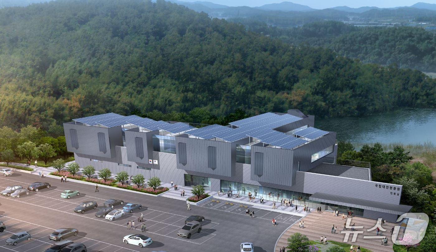 본문 이미지 - 국립대전현충원 새 청사 조감도. 2026.4.1./ⓒ 뉴스1(국가보훈부 제공)