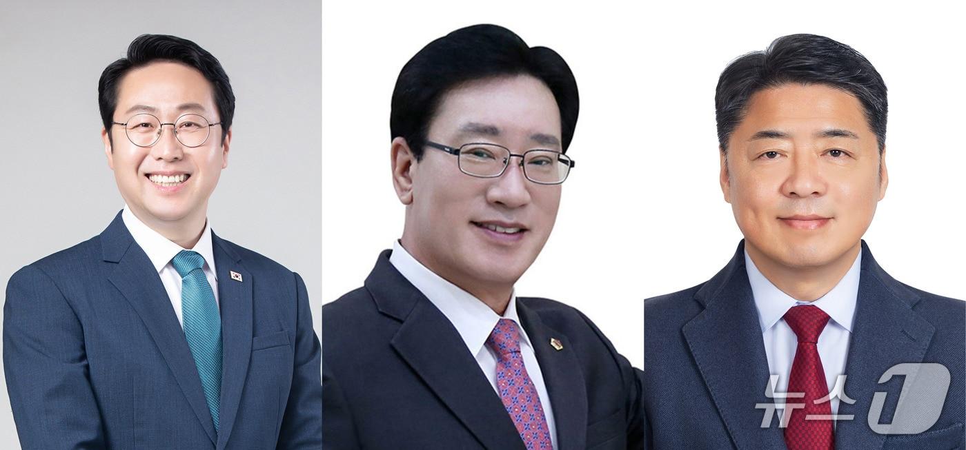 본문 이미지 - 왼쪽부터 박재범 전 부산 남구청장, 김광명 전 부산시의원, 오은택 부산 남구청장. (중앙선관위 선거통계시스템 예비후보 등록현황 갈무리. 재판매 및 DB금지)