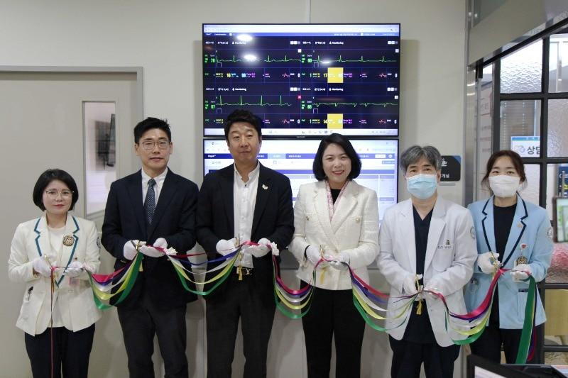 본문 이미지 - 지난해 11월 동탄시티병원에 구축된 씽크 스마트병동 오픈식. (씨어스 제공) 
