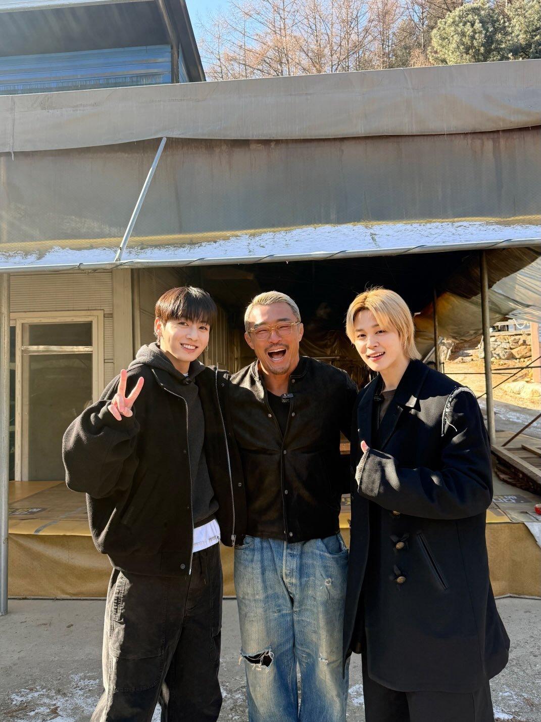 본문 이미지 - 방탄소년단 정국, 추성훈, 지민(왼쪽부터, 추성훈 SNS)