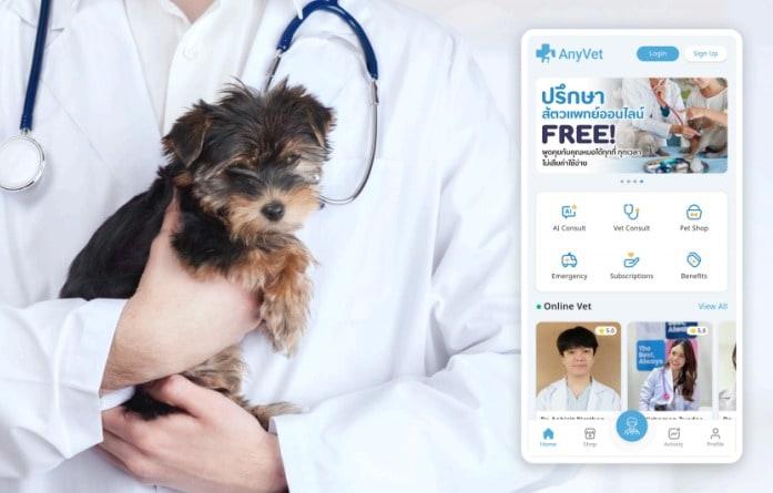 본문 이미지 - 태국 최초 반려동물 원격진료 앱(애니벳 제공) ⓒ 뉴스1