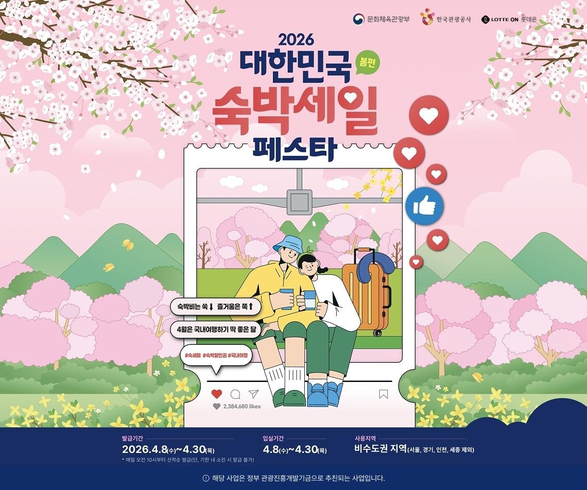 본문 이미지 - 대한민국 숙박세일 페스타 포스터.(롯데온 제공)