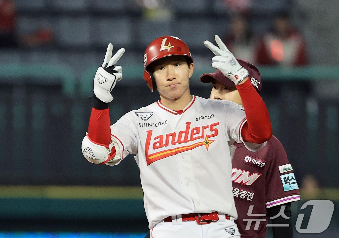 본문 이미지 - SSG 랜더스 박성한. ⓒ 뉴스1 이호윤 기자