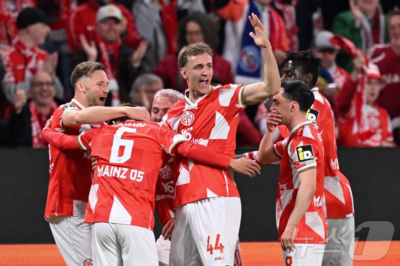 본문 이미지 - 스트라스부르를 꺾은 마인츠 ⓒ AFP=뉴스1