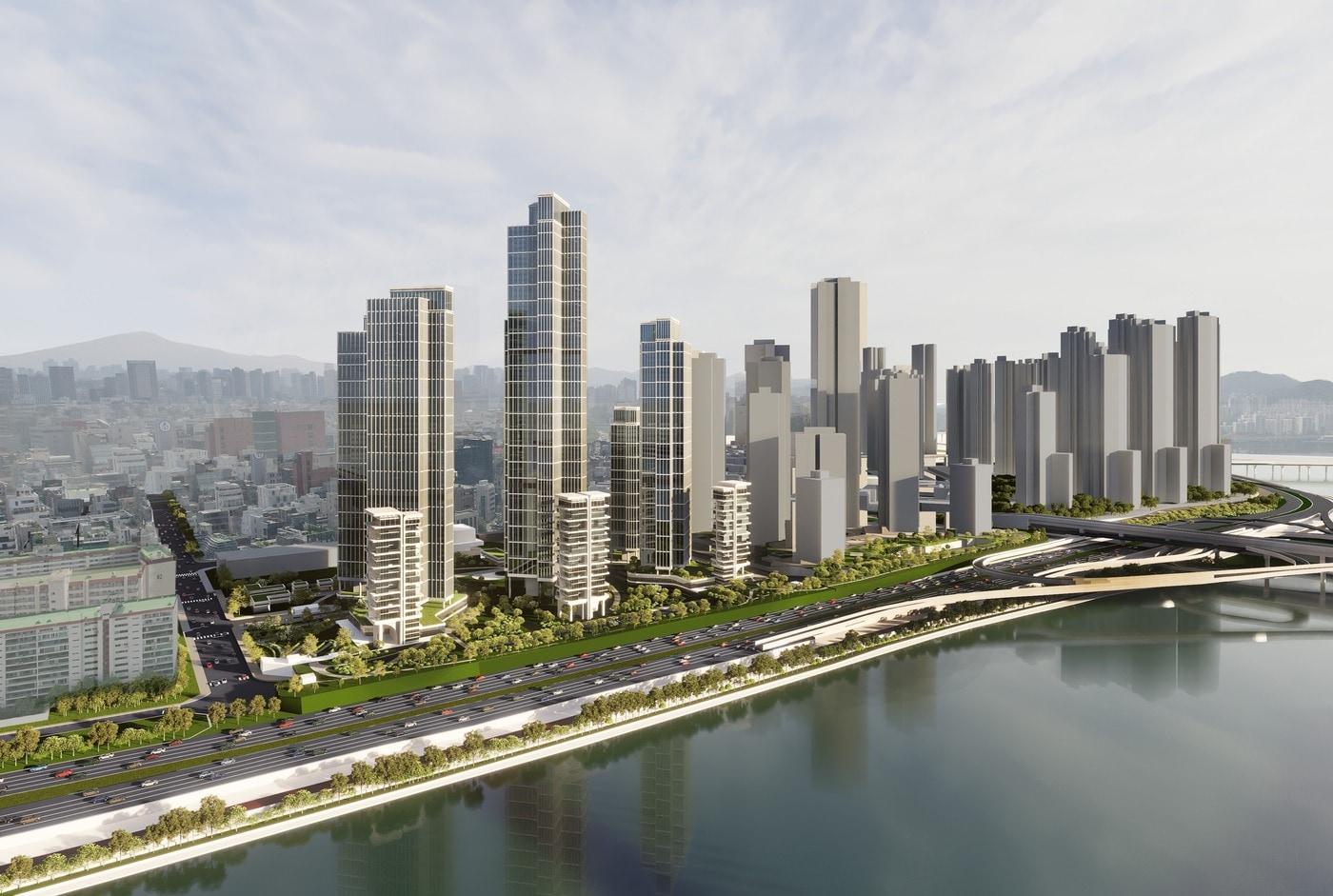 본문 이미지 - 압구정5구역 재건축 사업 조감도 (서울시 제공)