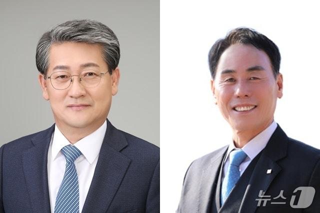 본문 이미지 - 민주당 구례군수 본경선에 진출한  김순호(63) 군수, 장길선 의장(65)(왼쪽부터) 