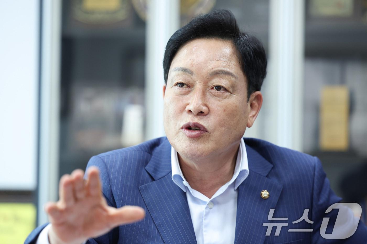 본문 이미지 - 김선교 국민의힘 의원이 10일 서울 여의도 국회 의원회관에서 뉴스1과 인터뷰를 하고 있다. ⓒ 뉴스1 신웅수 기자