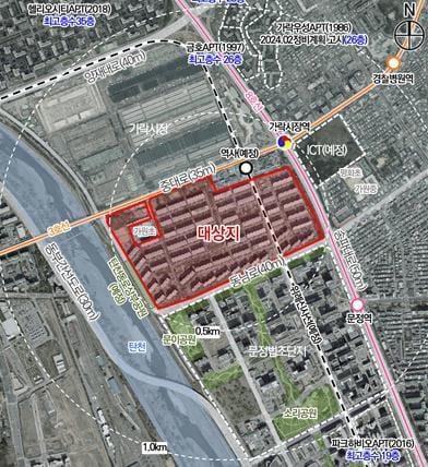 본문 이미지 - 송파구 문정동 150번지 일대 위치도(서울시 제공) 뉴스1ⓒ news1