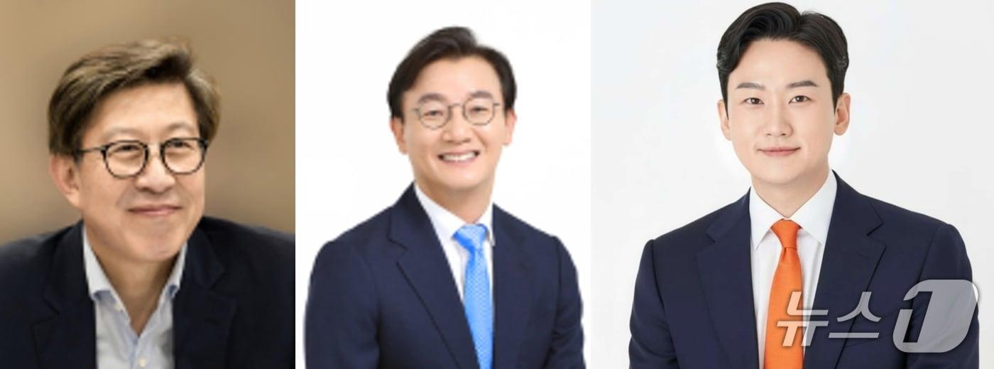 본문 이미지 - (사진 왼쪽부터) 박형준 부산시장(국민의힘), 전재수 국회의원(더불어민주당), 정이한 개혁신당 대변인. 재판매 및 DB금지
