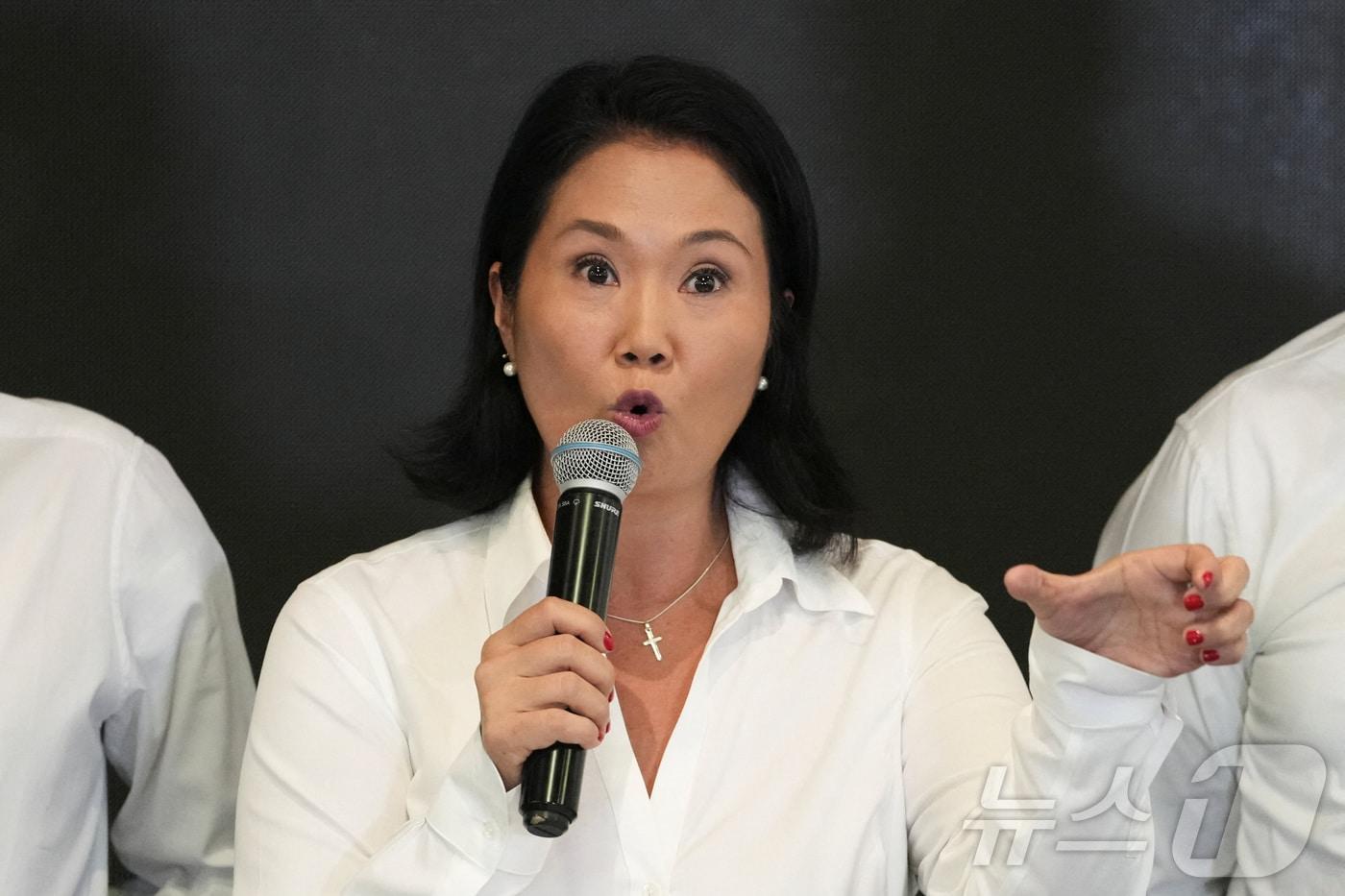 본문 이미지 - 페루 대선에 출마한 게이코 후지모리. 2026.04.13. ⓒ 로이터=뉴스1