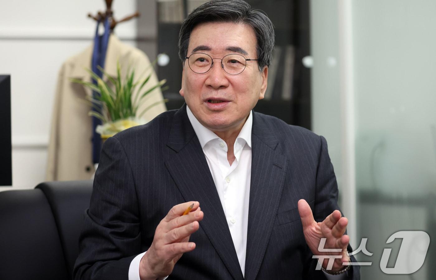 본문 이미지 - 전지명 국민통합위원회 부위원장이 10일 서울 종로구 세종대로 정부서울청사에서 뉴스1과 인터뷰를 하고 있다. 2026.4.13 ⓒ 뉴스1 김명섭 기자