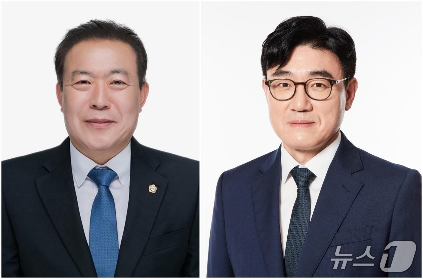 본문 이미지 - 민주당 군산시장 후보 경선 결선 진출자. 김영일(사진 왼쪽), 김재준 예비후보(가나다순)./뉴스1