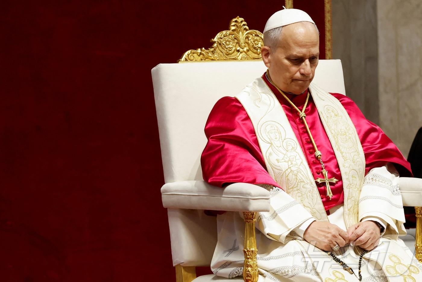 본문 이미지 - 레오 14세 교황. 2026.04.11 ⓒ 로이터=뉴스1