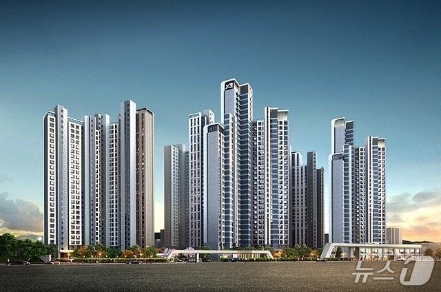 본문 이미지 -  강동헤리티지자이 투시도 (강동헤리티지자이 홈페이지 갈무리)