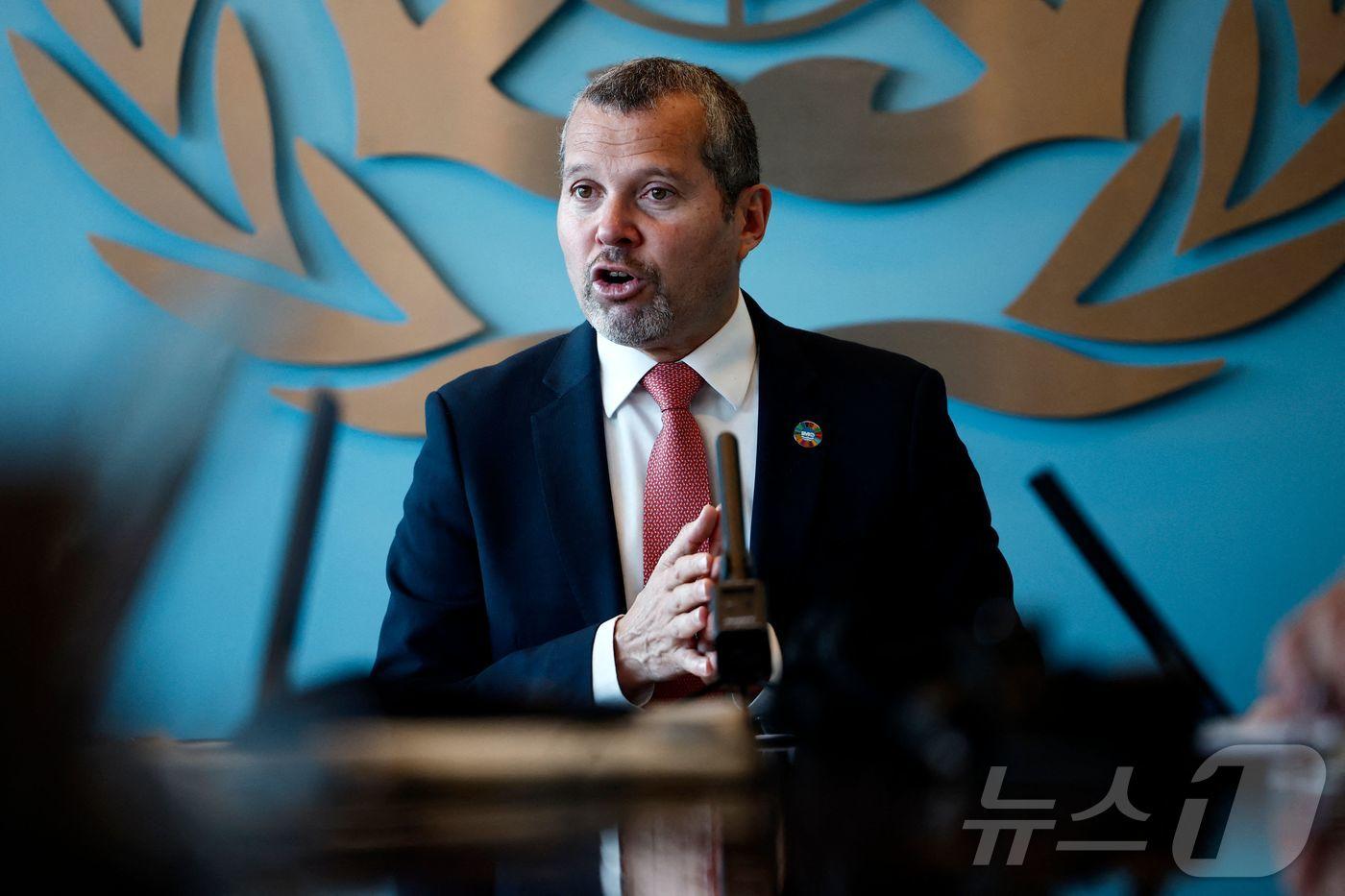 본문 이미지 - 아르세니오 도밍게스 국제해사기구(IMO) 사무총장 <자료사진> ⓒ AFP=뉴스1