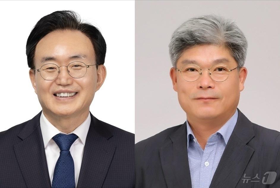 본문 이미지 - 윤병태 나주시장(왼쪽)과 김덕수 전 국무총리실 정무기획비서관. ⓒ 뉴스1