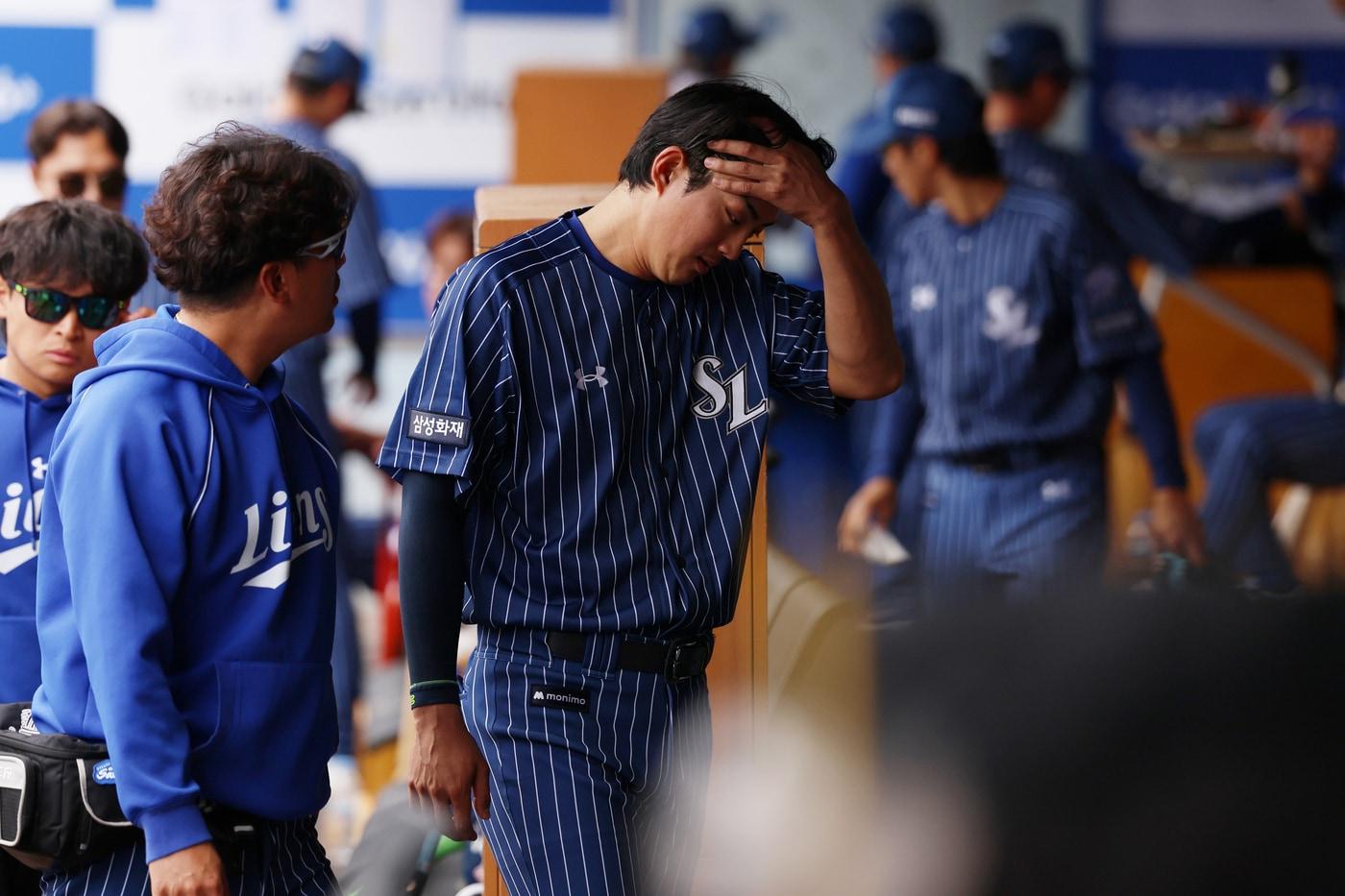본문 이미지 - 삼성 주장 구자욱이 14일 부상으로 1군 엔트리에서 말소됐다.(삼성 라이온즈 제공)