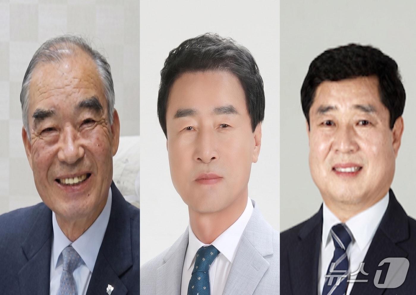 본문 이미지 - 강원지역 농·축협이 '2025 NH농협손해보험 연도대상'에서 대상과 최우수상 등을 수상했다. 사진 왼쪽부터 김원오 동해농협 조합장·김진복 대화농협 조합장·임채영 동송농협 조합장.(농협 강원본부 제공. 재판매 및 DB금지)/뉴스1