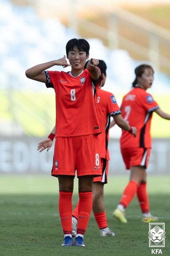 본문 이미지 - 여자축구 김신지. (대한축구협회 제공. 재판매 및 DB 금지) 2026.4.15 ⓒ 뉴스1