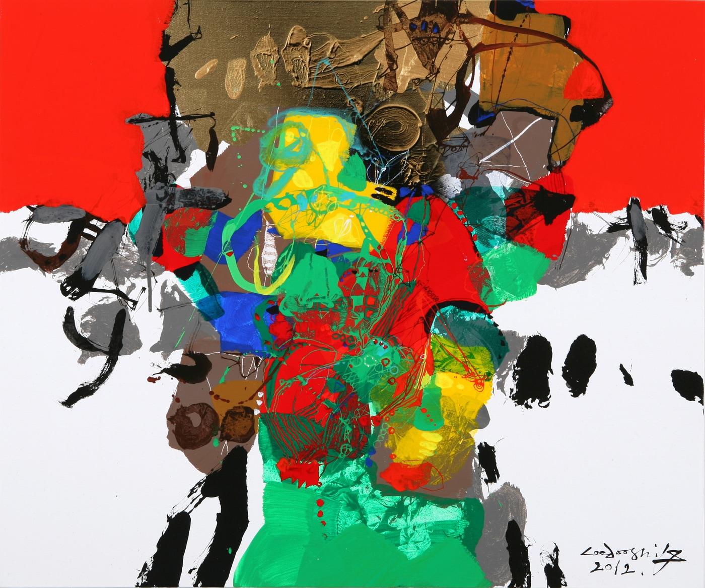 본문 이미지 - 이두식_잔칫날 60.6x72.7cm Acrylic on canvas 2012 (선화랑 제공)