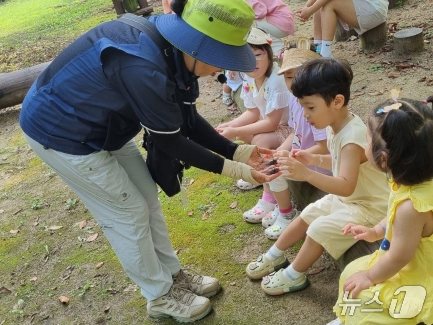 본문 이미지 - 증평 좌구산 별천지숲인성학교 운영 모습.(증평군 제공. 재판매 및 DB금지)