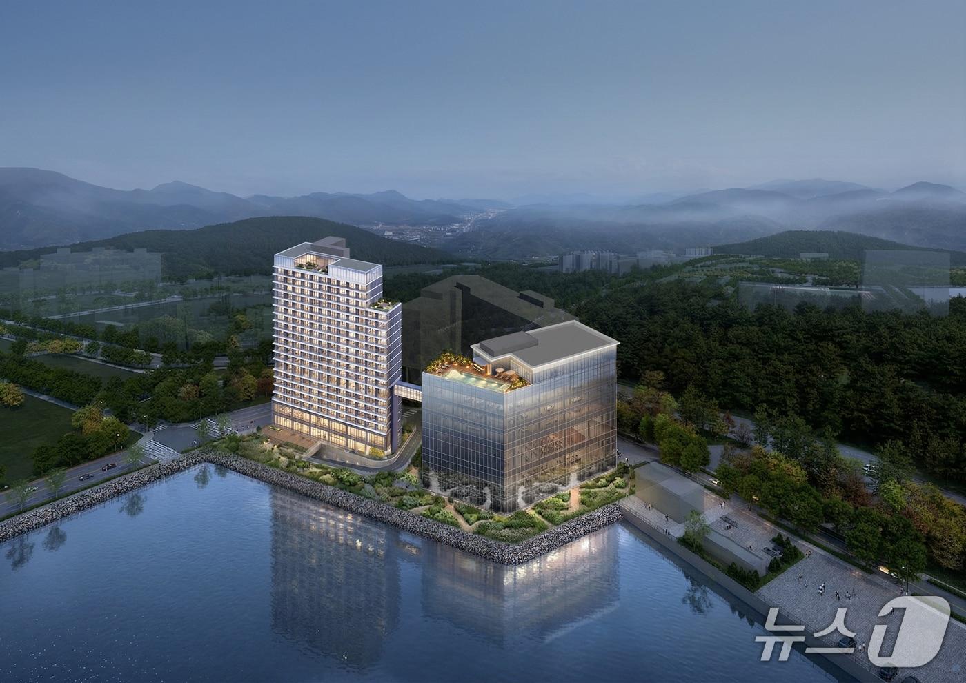 본문 이미지 - 거제 고현항 매립지 호텔 및 컨벤션 조감도.(거제시 제공. 재판매 및 DB금지)