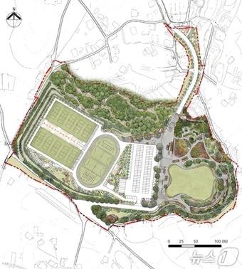 본문 이미지 - 논산 다목적 체육공원 조감도 (논산시 제공.재판매 및 DB금지)/뉴스1