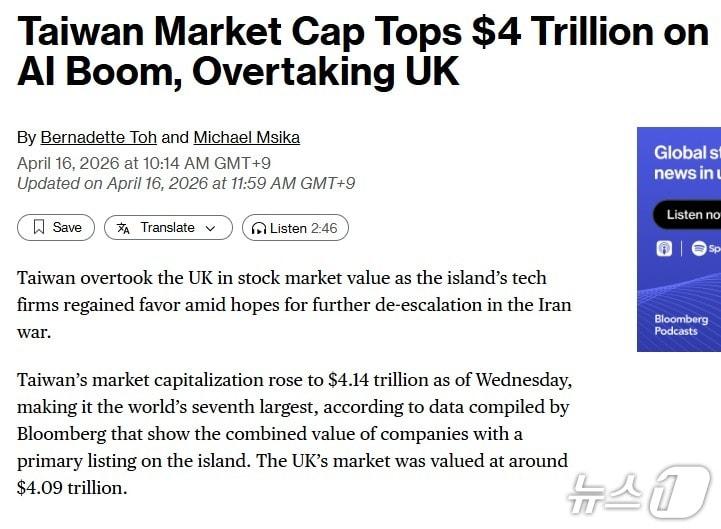 본문 이미지 - 해당 기사 - 블룸버그 갈무리
