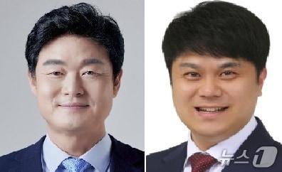 본문 이미지 - 구자열 더불어민주당 민선 9기 강원 원주시장 후보(왼쪽)와 유오현 국민의힘 원주시의원. (구자열 후보 및 원주시의회 제공. 재판매 및 DB금지)/뉴스1