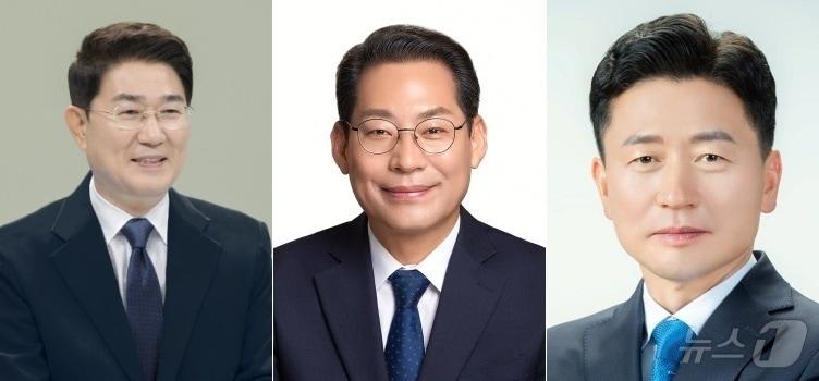 본문 이미지 - 순천시장에 출마하는 노관규 현 시장, 손훈모 더불어민주당 예비후보, 이성수 진보당 예비후보(왼쪽부터 가나다순) ⓒ 뉴스1 김성준 기자