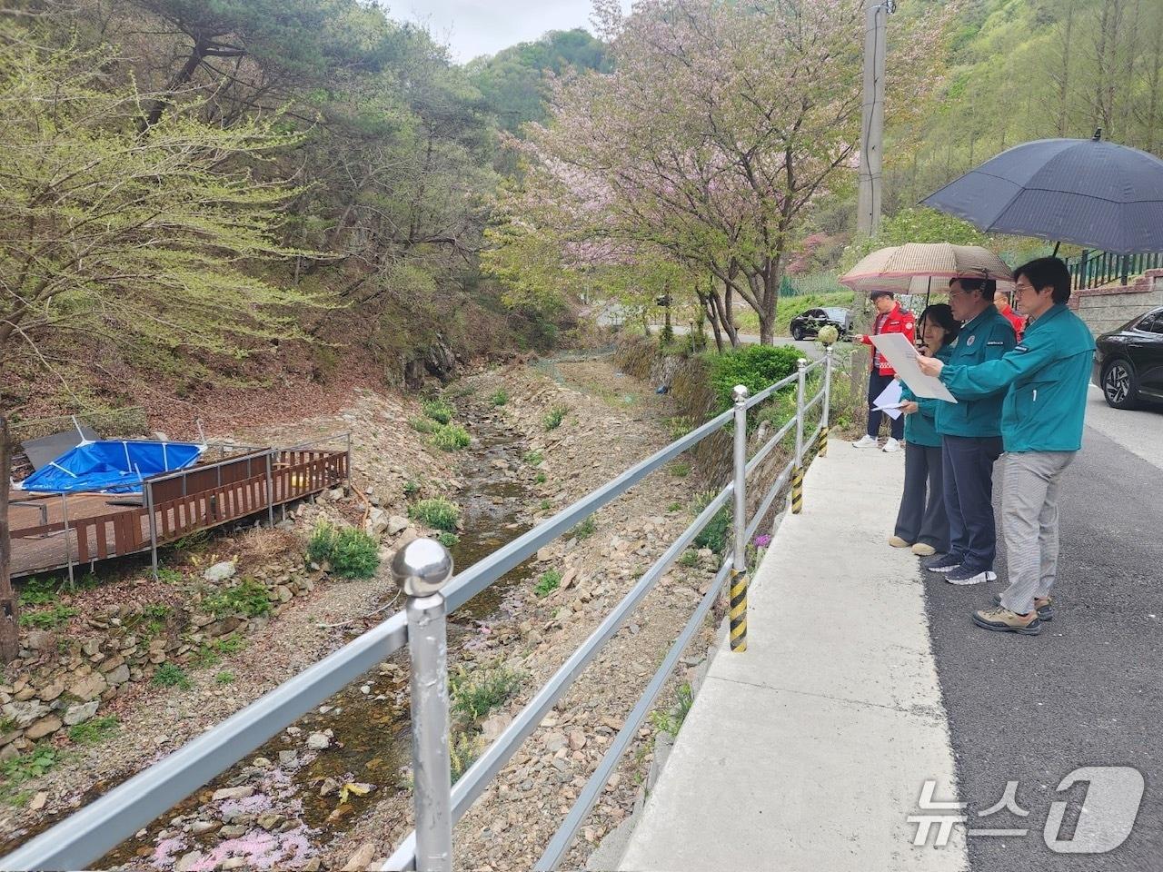 본문 이미지 - 김낙철 부구청장이 기성동 일대에서 불법 점용 실태를 점검하고 있다.(서구 제공. 재판매 및 DB금지)/뉴스1
