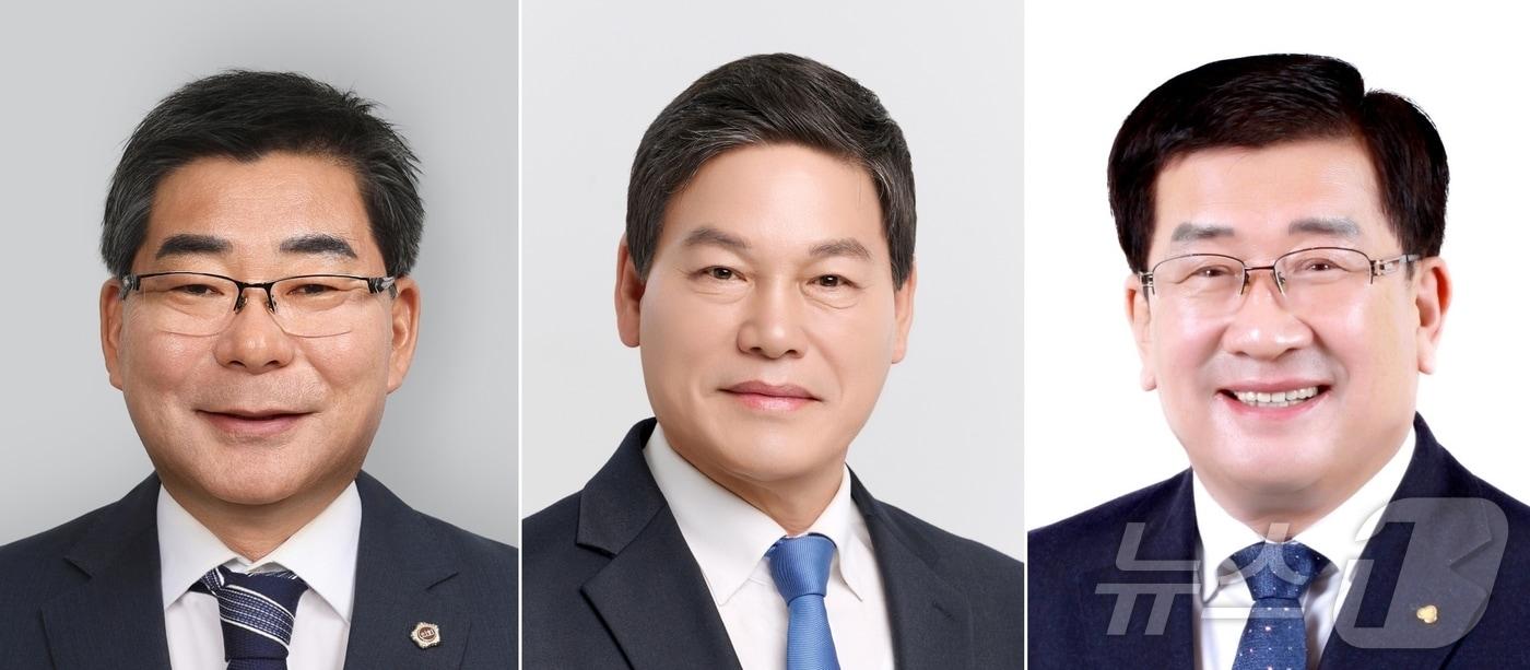 본문 이미지 - 6·3지방선거 전남 담양군수 선거 후보들. 왼쪽부터 더불어민주당 박종원 후보, 조국혁신당 정철원 후보, 무소속 최화삼 후보.(가나다순)