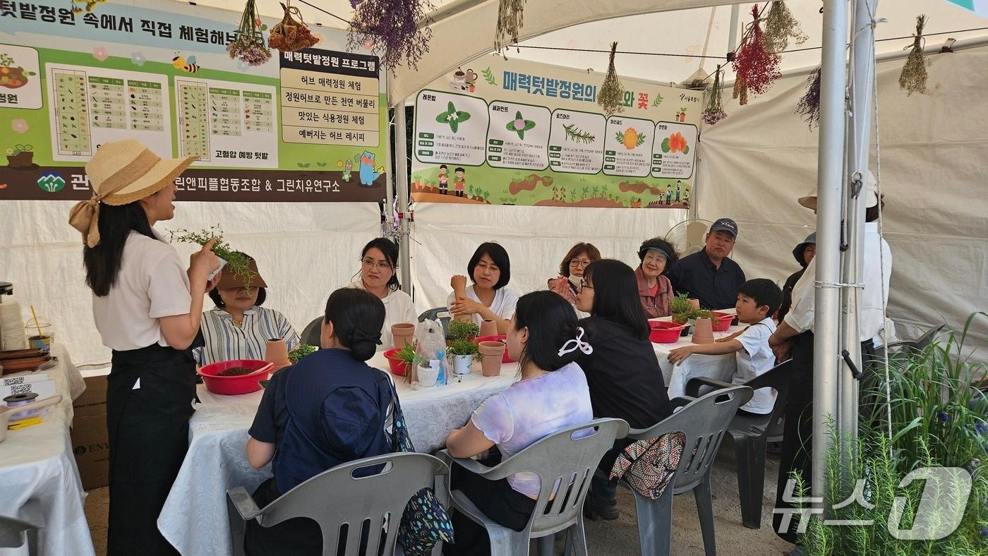 본문 이미지 - 허브매력정원 체험.(서울시 제공)