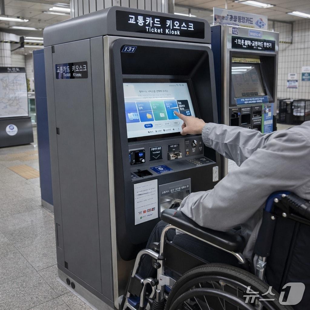 본문 이미지 - 교통카드 키오스크.(서울시 제공)