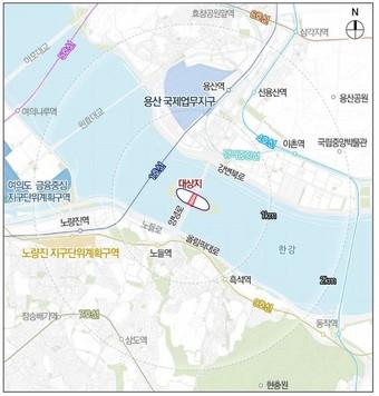 본문 이미지 - 노들섬 위치도(서울시 제공)  뉴스1 ⓒ News1   