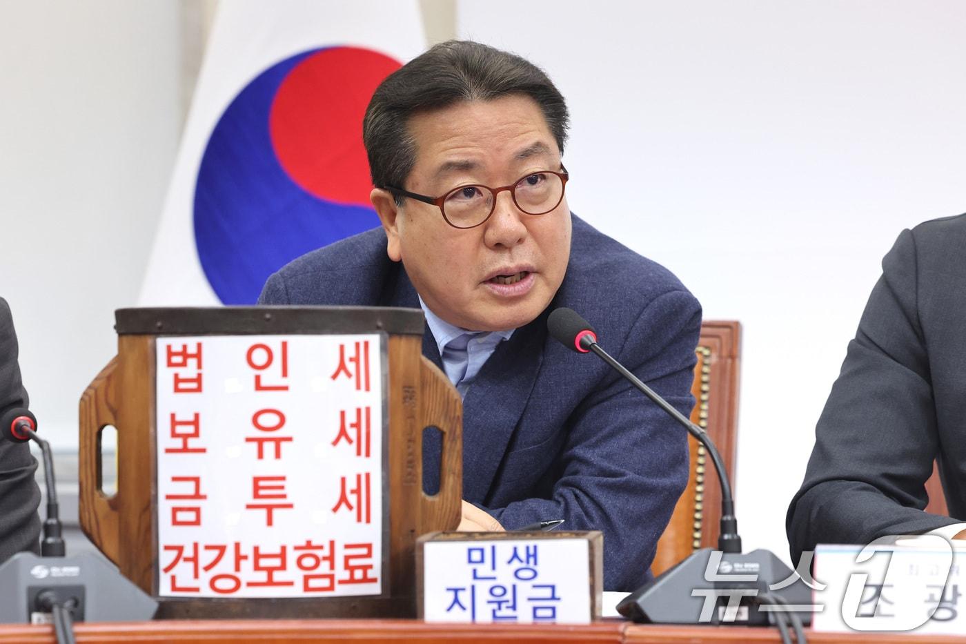 본문 이미지 - 조광한 국민의힘 최고위원이 2일 서울 여의도 국회에서 열린 최고위원회의에서 발언하고 있다. 2026.4.2 ⓒ 뉴스1 신웅수 기자