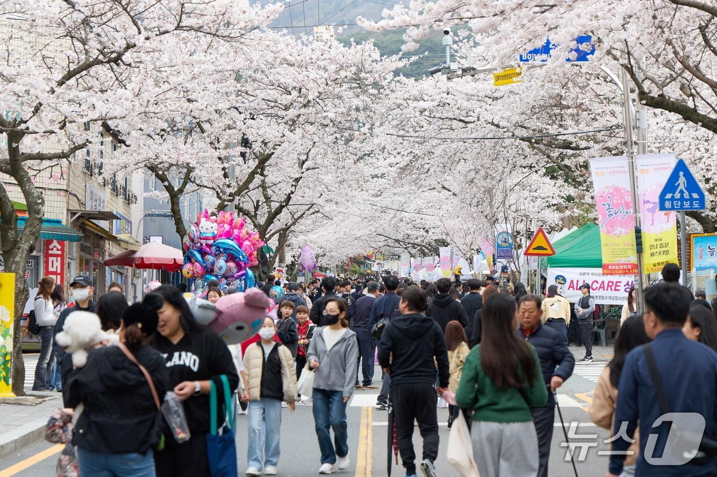 본문 이미지 - 지난해 열린 봉숫골 꽃나들이 축제.(통영시 제공. 재판매 및 DB금지)