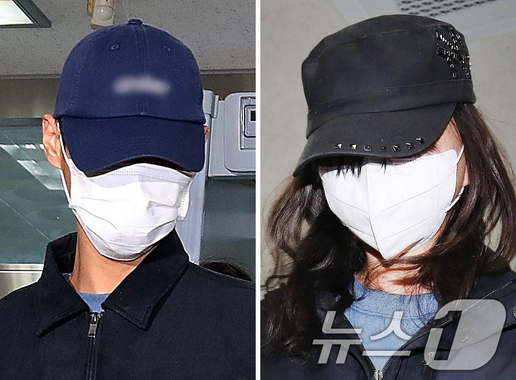 본문 이미지 - 50대 장모를 살해하고 여행용 가방(캐리어)에 담아 대구 북구 신천 잠수교 인근에 버린 혐의(존속살해 등)를 받는 20대 사위(왼쪽)와 시체유기 등 범행에 가담한 20대 딸이 2일 오전 구속 전 피의자 심문(영장실질심사)을 받기 위해 대구지방법원에 도착하고 있다. 2026.4.2 ⓒ 뉴스1 공정식 기자