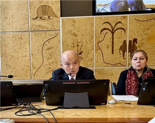 본문 이미지 - 세계국가인권기구연합(GANHRI·간리) 총회에 참석한 안창호 국가인권위원장 (국가인권위원회 제공)