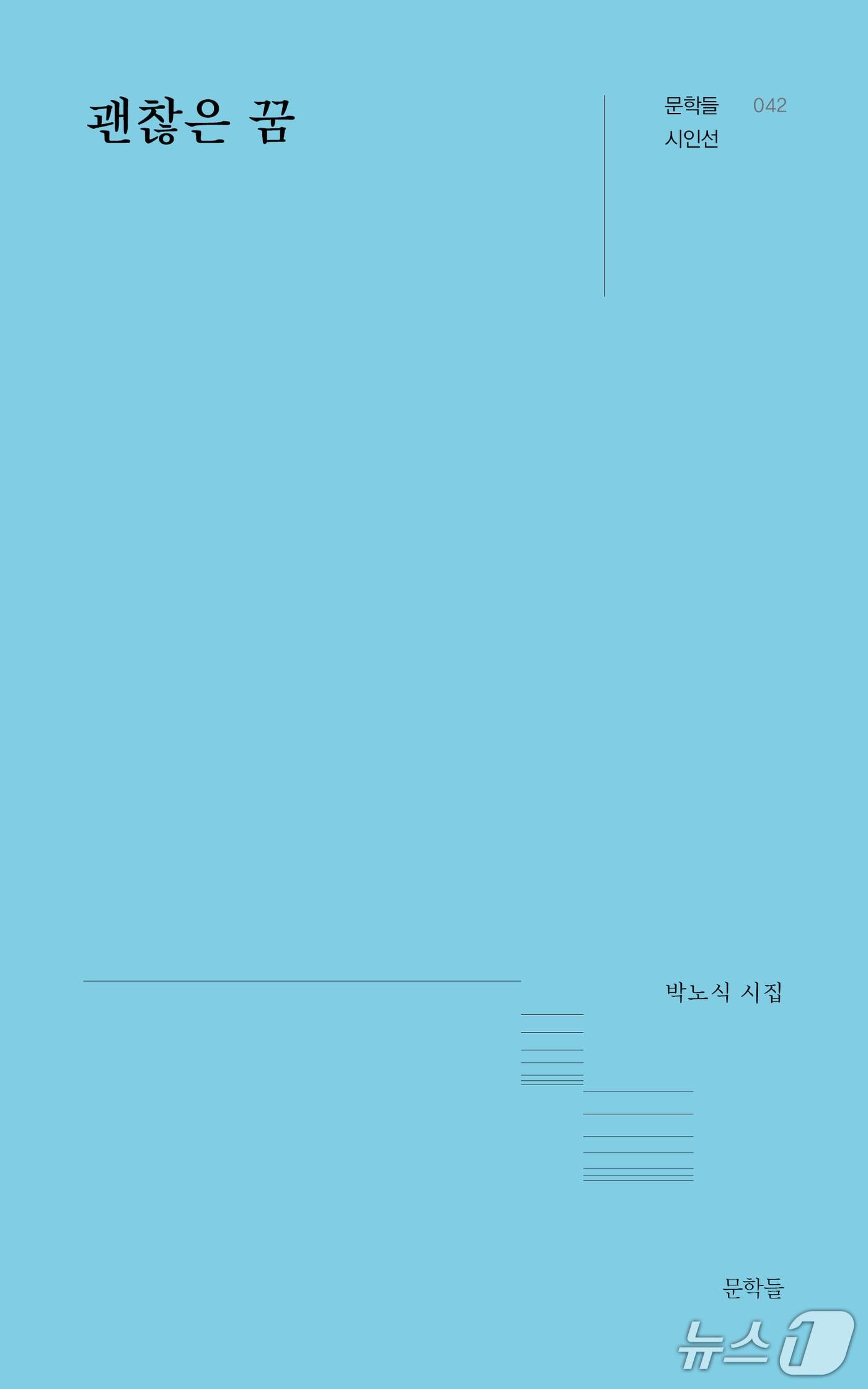 본문 이미지 - 박노식 시인의  '괜찮은 꿈' 시집 표지('문학들' 제공, 재판매 및 DB금지)/뉴스1 