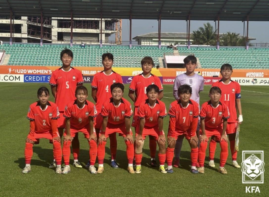 본문 이미지 - 한국 20세 이하 여자 축구대표팀. (대한축구협회 제공)