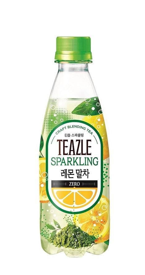 본문 이미지 - 티즐 스파클링 레몬 말차 제품 이미지.(웅진식품 제공)