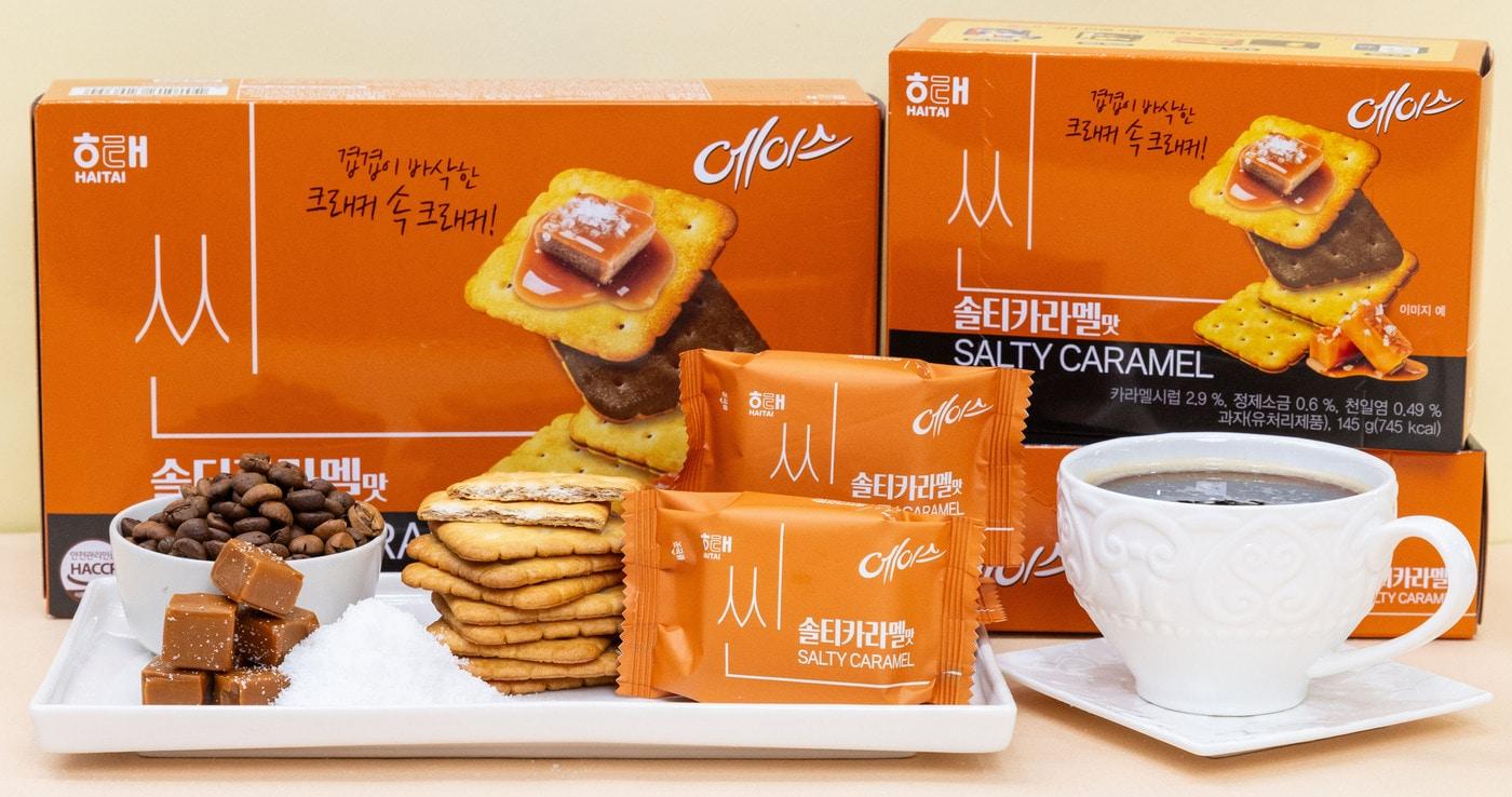 본문 이미지 - '에이스 씬 솔티카라멜' 제품 이미지.(해태제과 제공)