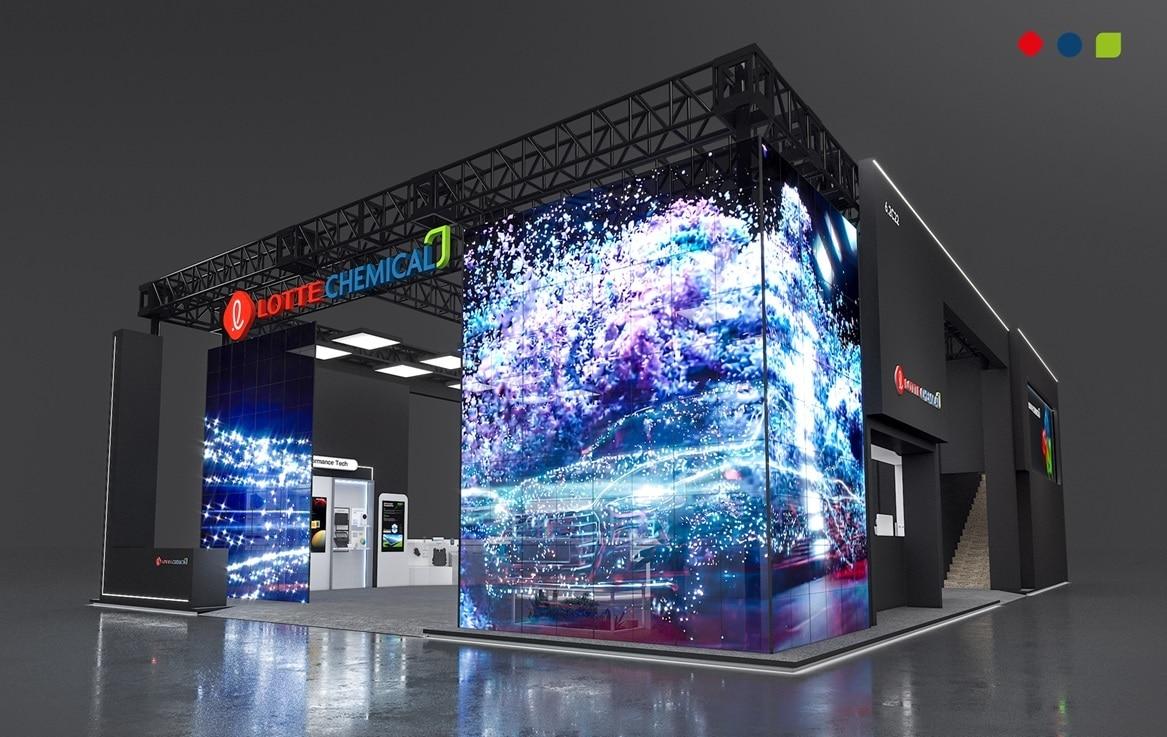 본문 이미지 - 차이나플라스 2026 롯데케미칼 부스 조감도.
